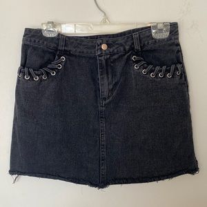 Black Jean Skirt